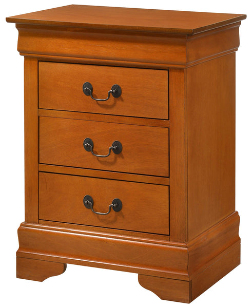 Glory Furniture 3 Drawer Nightstand, 29"H X 21"W X 16"D, Oak
