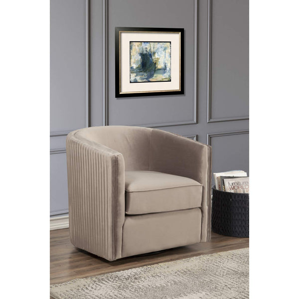 Alpine Furniture Maison Swivel Chair in Light Gray