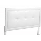Glory Furniture Panello Faux Leather Upholstered Full Bed in White
