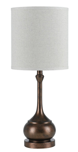 Cal Lighting BO-2256TB-RU Transitional One Light Table Lamp from Tapron Collection in Bronze/Dark Finish, 10.00 inches,Orange