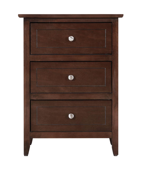 Glory Furniture 3 Drawer Nightstand, Cappuccino