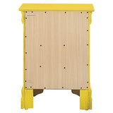 Glory Furniture 3 Drawer Nightstand, 29"H X 21"W X 16"D, Yellow