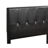 Glory Furniture Nicole Faux Leather Upholstered Twin Bed in Black