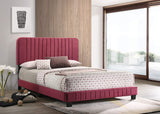 Glory Furniture Lodi , Burgundy QUEEN BED, 48"H X 65"W X 86"D,