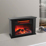 LifeSmart 1000W Tabletop Infrared Fireplace Space Heater, HT1287, Dark