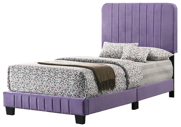 Glory Furniture Lodi , Purple TWIN BED, 48"H X 43"W X 81"D,