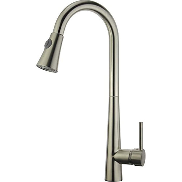 Legion Furniture UPC Kitchen Faucet with Deck Plate Brushed Nickel/Brass