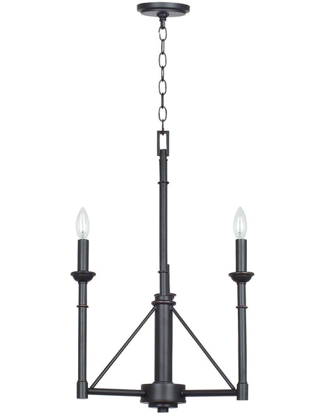 Cal Lighting FX-3516/3 60-watt X 3 Monclova Metal 3 Light Chandelier