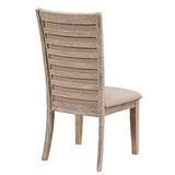Alpine Furniture Chiclayo Set of 2 Slat Back Dining Side Chairs in Mocha (Brown)