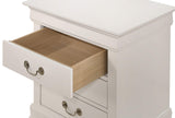 Glory Furniture 3 Drawer Nightstand, 29"H X 21"W X 16"D, White