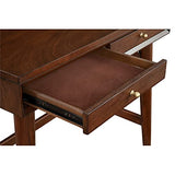 Alpine Furniture Flynn Wood 2 Drawer Desk in Walnut