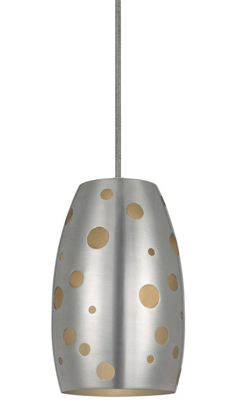 Cal Lighting UP-1102/6-BS Contemporary Modern One Light Pendant from Line Voltage Uni Pack Pendants Collection in Pewter, Nickel, Silver Finish, 5.50 inches