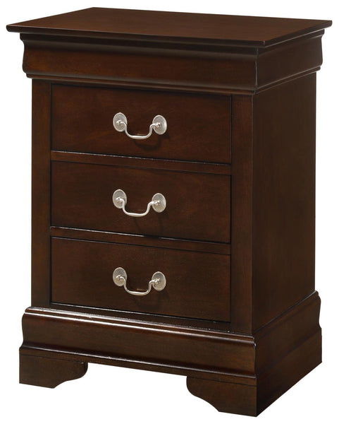 Glory Furniture 3 Drawer Nightstand, 29"H X 21"W X 16"D, Cappuccino