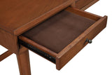 Alpine Furniture Flynn Large Wood 3 Drawer Desk in Acorn (Brown)
