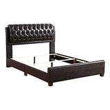 Glory Furniture Marilla Faux Leather Upholstered Full Bed in Dark Brown