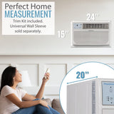 KEYSTONE 12,000 BTU 115V Through-The-Wall Air Conditioner | Energy Star | Follow Me LCD Remote Control | Dehumidifier | Sleep Mode | 24H Timer | AC for Rooms up to 550 Sq. Ft. | KSTAT12-1C