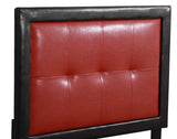 Glory Furniture Panello Faux Leather Upholstered Twin Bed in Black