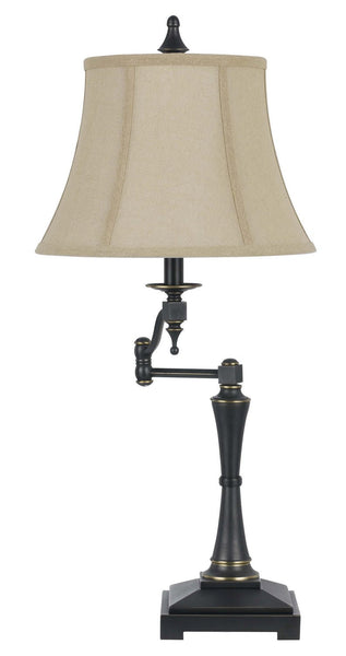 Cal Lighting CALBO-2443SWTB Transitional One Table Lamp Lighting Accessories, Brown