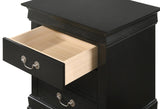 Glory Furniture 3 Drawer Nightstand, 29"H X 21"W X 16"D, Black
