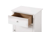 Glory Furniture 1 Drawer /1 Door Nightstand, White