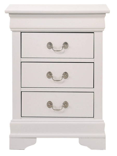 Glory Furniture 3 Drawer Nightstand, 29"H X 21"W X 16"D, White