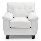 Glory Furniture Gallant Faux Leather Chair in White