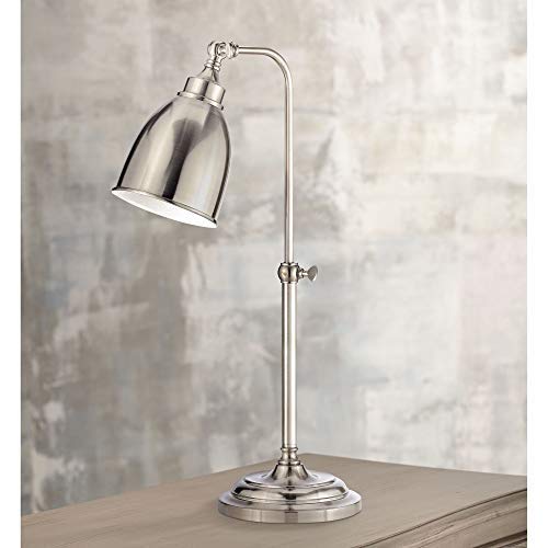 Cal Lighting BO-2032TB-BS Traditional One Light Table Lamp from Pharmacy Collection in Pwt, Nckl, B/S, Slvr. Finish, 15.00 inches