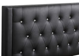 Glory Furniture Bergen Twin, Black Upholstered bed,
