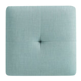 Glory Furniture Twill Tufted Ottoman Teal Ottoman Included