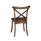 Alpine Furniture Arendal Set of 2 Side Chairs in Burnished Dark Oak (Brown)