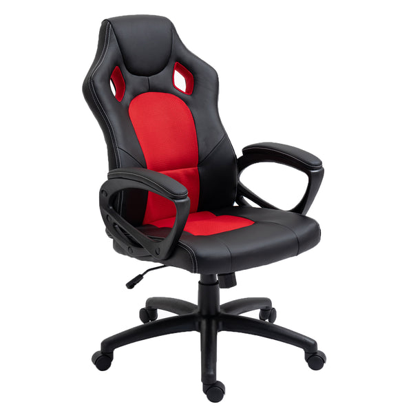 OS Home and Office AW805 Gaming Chair, Black and Fire Red