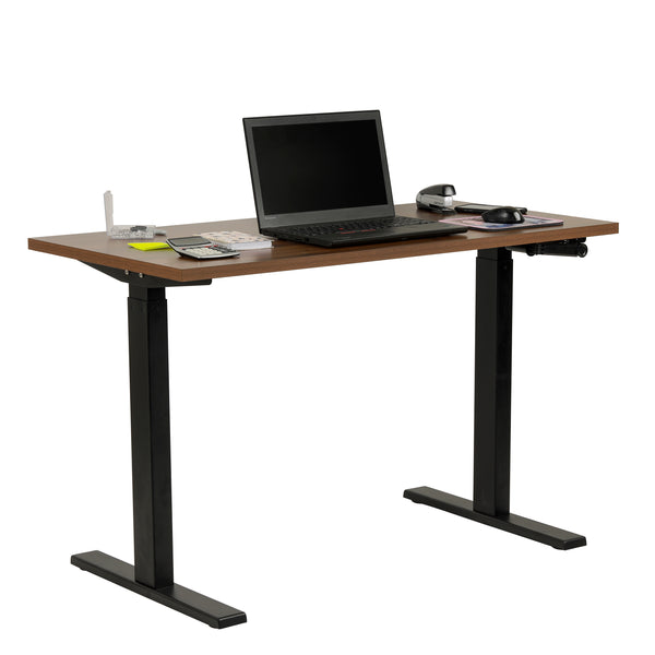 OS Home and Office 23000 Adjustable Height Desk, Danish Walnut