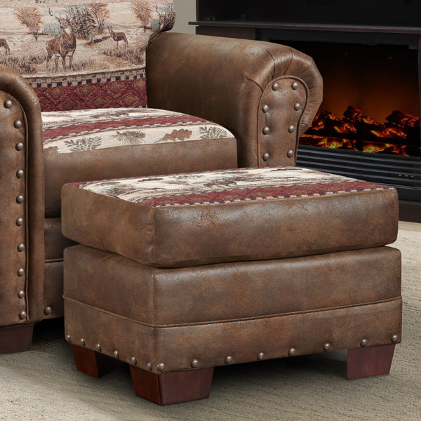American Furniture Classics Deer Valley Ottoman, Brown